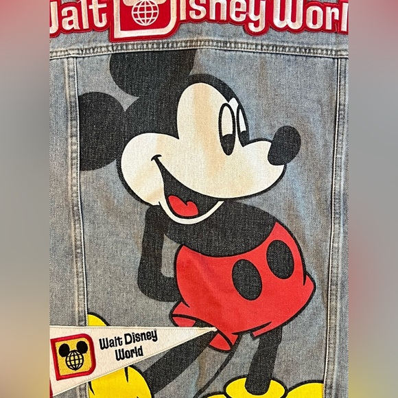 WALT DISNEY WORLD WDW VAULT COLLECTION 50 RETRO JEAN/DENIM VEST ADULT XL B24 - Picture 5 of 7